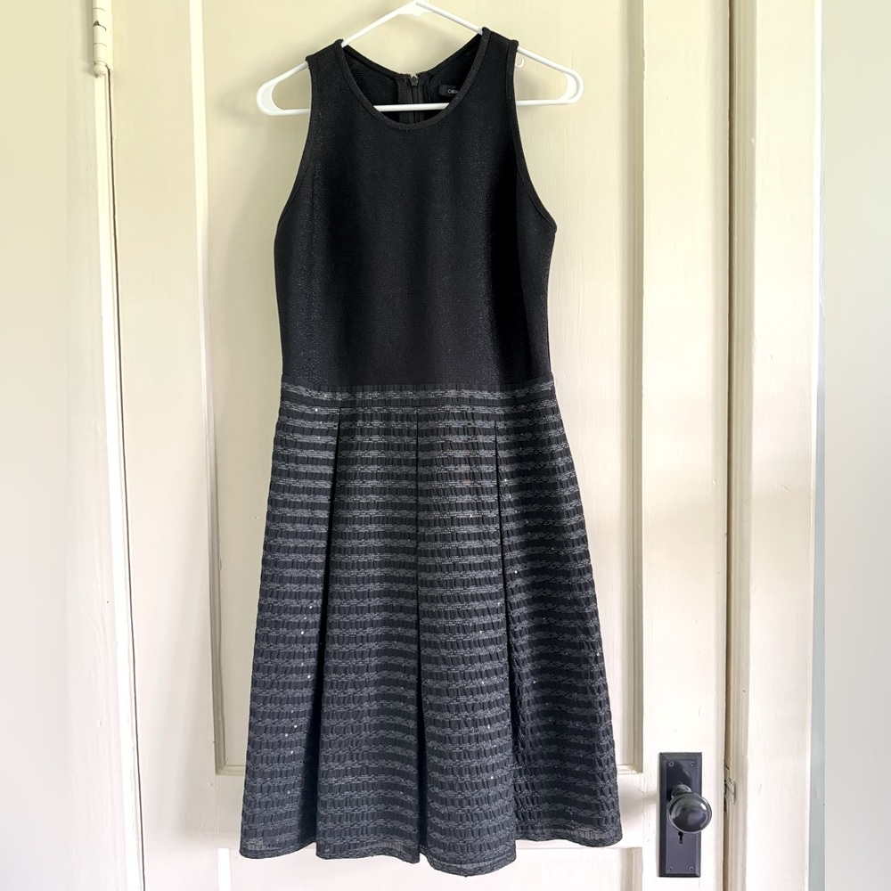 Carmen Marco Valvo Black Party Dress, Size 10